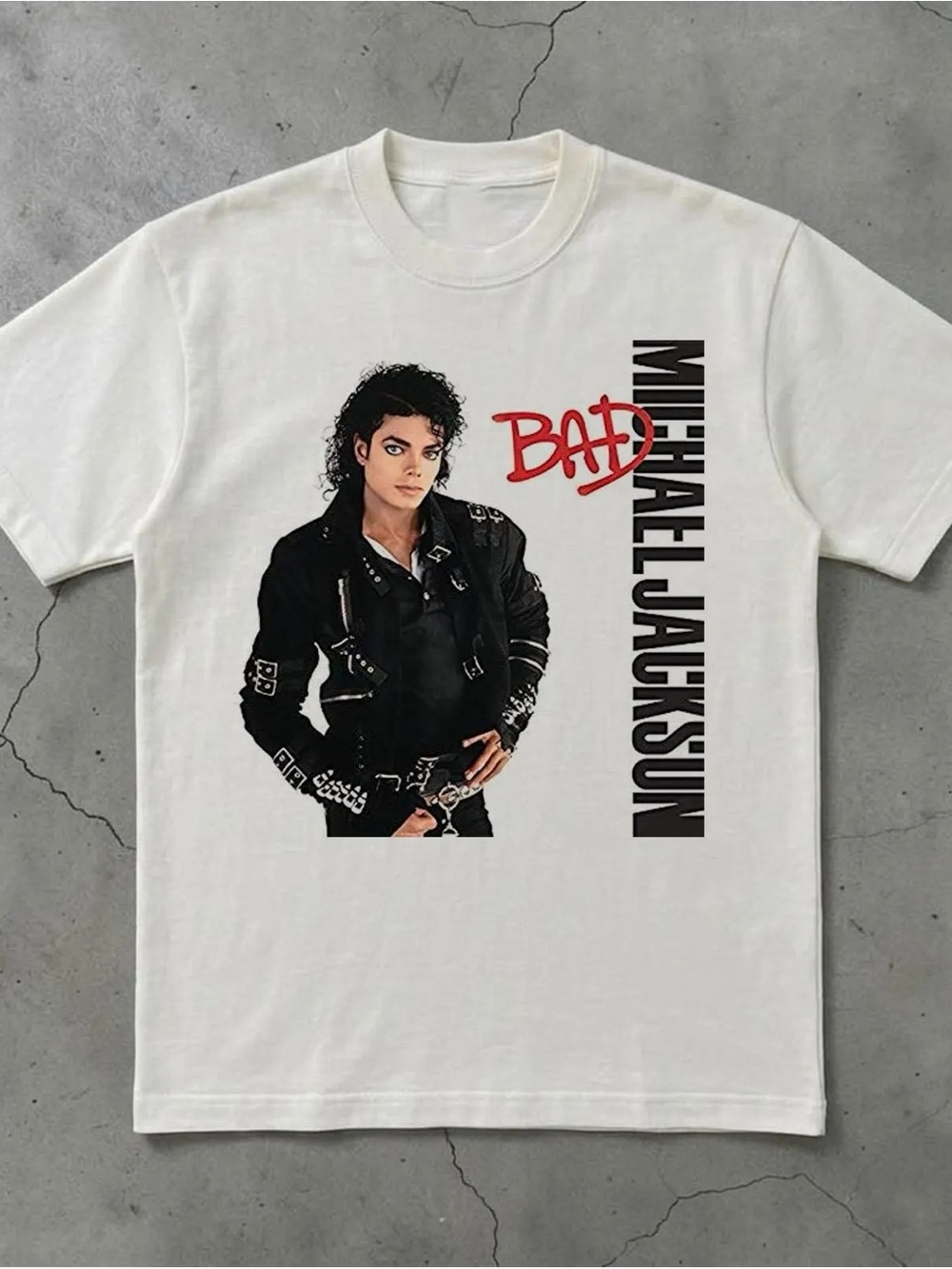 Micheal Jackson Bad Era Shirt, Pop Graphic Band T-Shirt with Black
